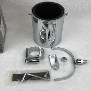Diamond Plate Chrome Motorcycle Cup Holder NIB